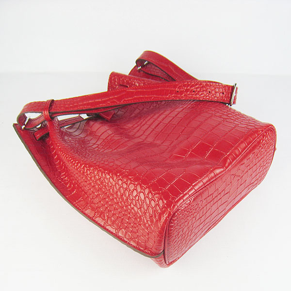 Replica Hermes Jypsiere 34 Togo Crocodile Leather Messenger Bag Red H2804 - 1:1 Copy